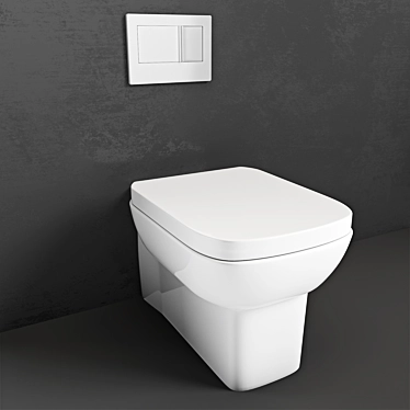 Kohler White Toilet: Sleek and Efficient 3D model image 1 