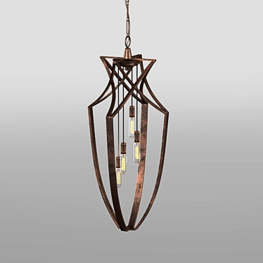 Elegant Windchime Lamp 3D model image 1 