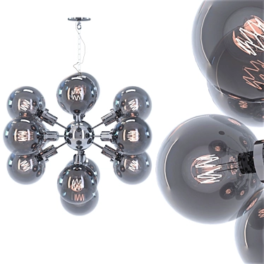 Modern Atomic Pendant Lamp 3D model image 1 