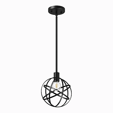 Modern Cage Pendant Light 3D model image 1 