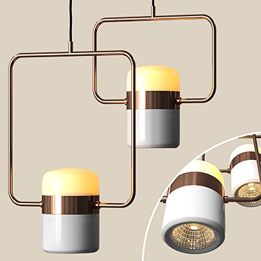 Delight White Pendant Lamp 3D model image 1 