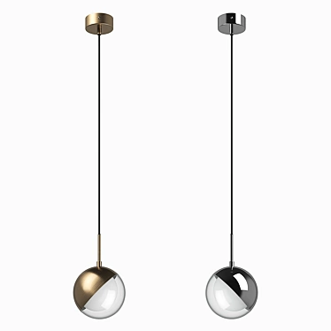 Contemporary Brass Pendant Light 3D model image 1 