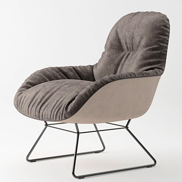 Leya Lounge Chair: Sleek and Stylish 3D model image 1 