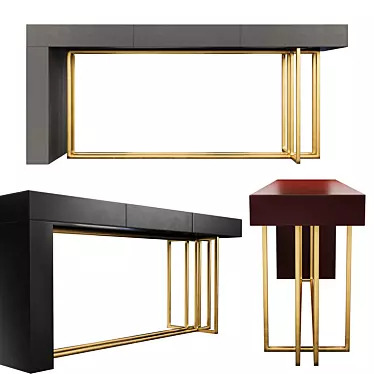 Elegant Meridiani Quincy Console 3D model image 1 