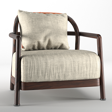 Elegant ALISON Armchair: Perfect Blend of Style and Comfort 3D model image 1 