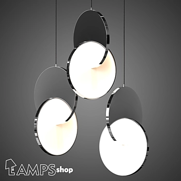 Sunrise B Chandelier: Elegant & Modern 3D model image 1 