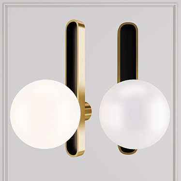 Elegant Dixon Glass Wall Light 3D model image 1 