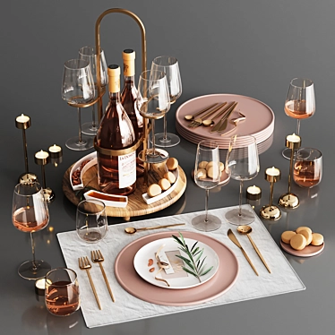 Modern Serving Table 3D model image 1 