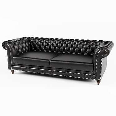 Luxurious Chesterfield Sofa 3D model image 1 