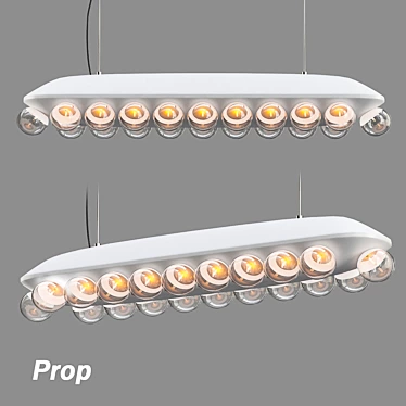 Sleek Prop Light Single 3D model image 1 