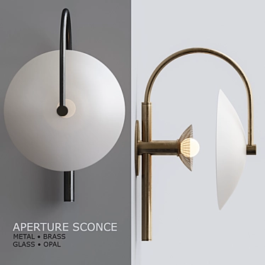 Aperture Sconce: Modern Elegance Illuminated 3D model image 1 