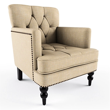 Elegant Aurelia Armchair: Embrace Comfort 3D model image 1 