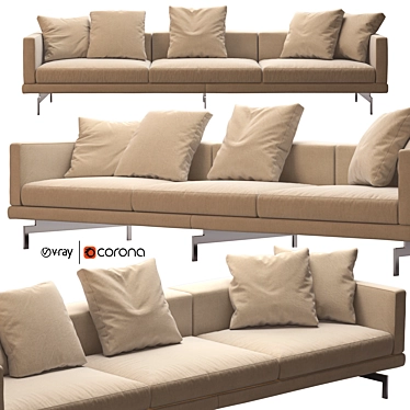 Modern Dock Sofa: High-Quality, Detailed Design 3D model image 1 