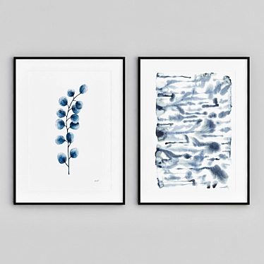 Minimalist Floating Eucalyptus Frames 3D model image 1 