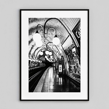 Parisian Chic: Metro Inspired Frames 3D model image 1 