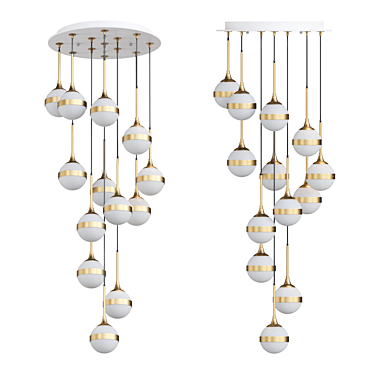 Elegant Pendant Lighting: Lampatron PAVIA 13 3D model image 1 