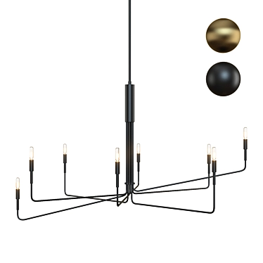 Elegant Clive 8-Arm Chandelier: Timeless Beauty 3D model image 1 