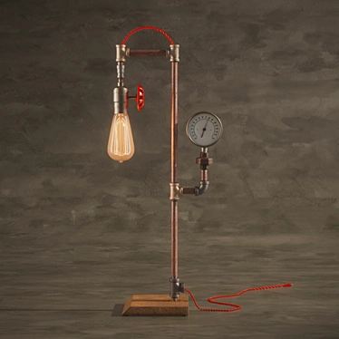 Steampunk Steam Lamp: Vintage Industrial Loft 3D model image 1 
