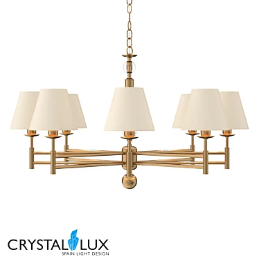 Crystal Lux FLAVIO SP8 GOLD Pendant 3D model image 1 