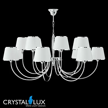 Crystal Lux FAVOR SP7+7 Chrome Pendant 3D model image 1 