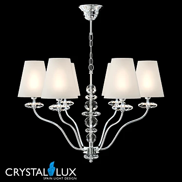 Crystal Lux Armando SP6 Chrome Pendant 3D model image 1 