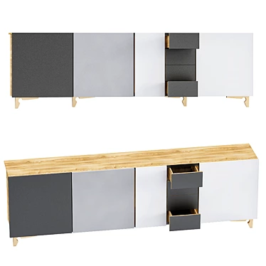 Modern Starbuck Sideboard: 2013 Design 3D model image 1 