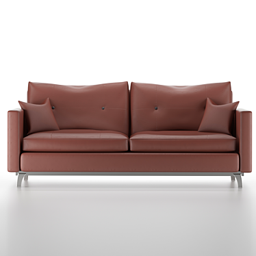 Modern Leather Sofa 3D model image 1 