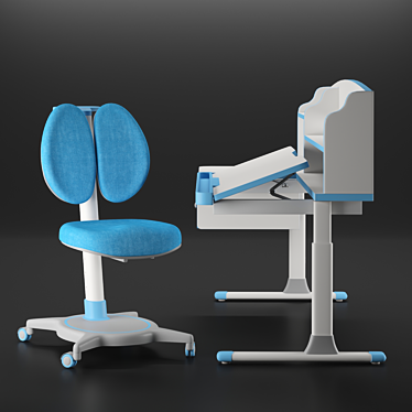 Kid's Corner Study Desk & Chair 3D model image 1 