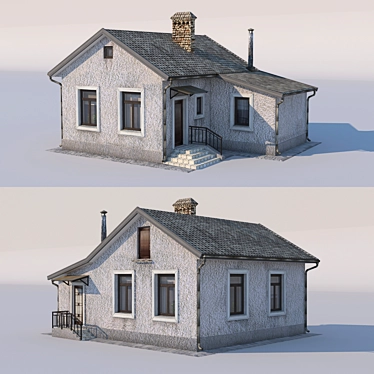 Title: Vintage Single-Story Homes 3D model image 1 