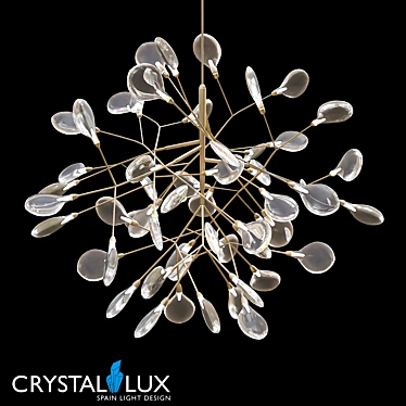 Title: Evita SP36 Gold Pendant Chandelier 3D model image 1 