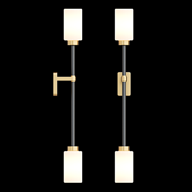 Hanston A Glass Wall Lamp - Elegant Lighting Solution 3D model image 1 