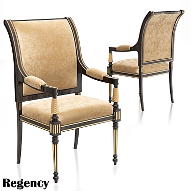 Elegant Regency Armchair 3D model image 1 