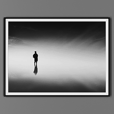 Elegant Black Framed Art 3D model image 1 