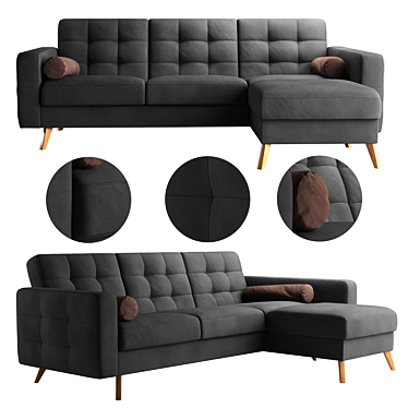 Nappa Corner: Compact Comfort with Sleep Function 3D model image 1 