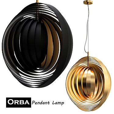 Elegant Orb Pendant Lighting 3D model image 1 