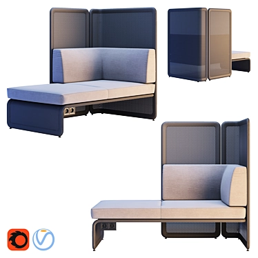 Coalesse Lagunitas Corner Sofa 3D model image 1 