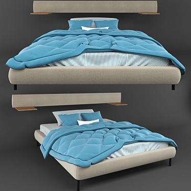 Groove Audio Bed: Contemporary Design & Wireless Convenience 3D model image 1 