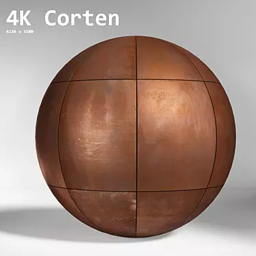 Seamless Corten Steel Texture 3D model image 1 