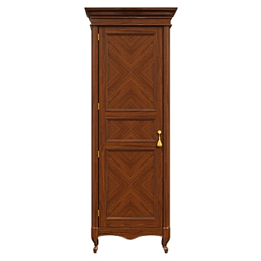 Wooden Wardrobe: Classic and Spacious 3D model image 1 