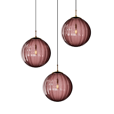 Nordic Glass Globe Pendant Light 3D model image 1 