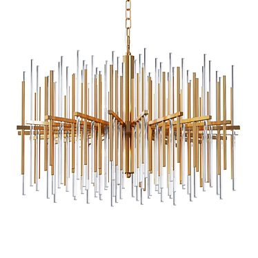 Modern Post-Style Lampatron Chandelier 3D model image 1 