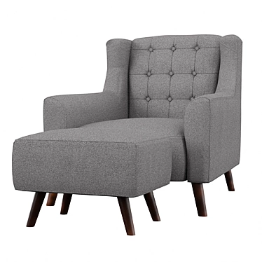 Classic Comfort: Olney Wingback Chair 3D model image 1 