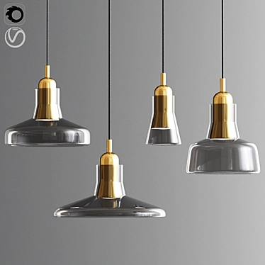 Modern Shadow Pendant - Elegant Lighting Solution 3D model image 1 