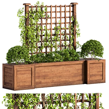 Ivy-Framed Outdoor Oasis 3D model image 1 