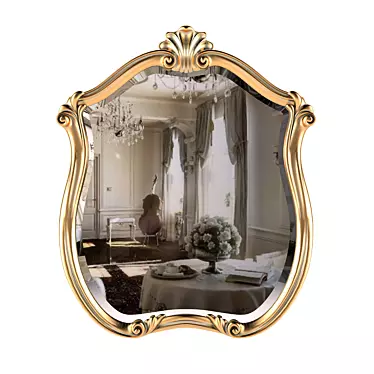 Vintage Style Decorative Mirror 3D model image 1 