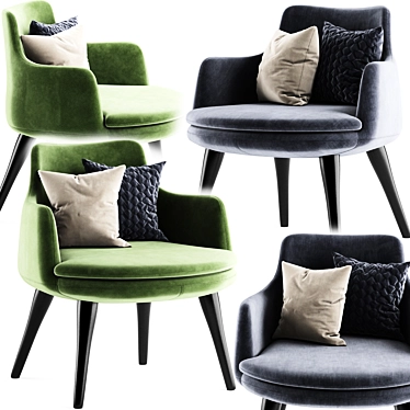 Contemporary Armchair: Sleek Design & Premium Quality 3D model image 1 