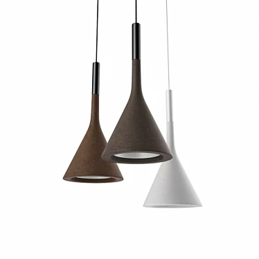 Elegant Black Pendant Lamp 3D model image 1 