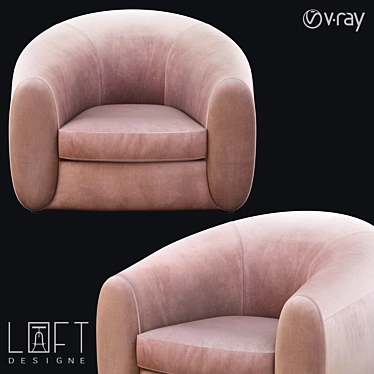 LoftDesign Armchair 30816: Sleek and Stylish 3D model image 1 