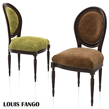 Elegant Fango Velvet Chair 3D model image 1 