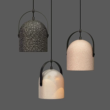 Modern Visby Concrete Pendant 3D model image 1 